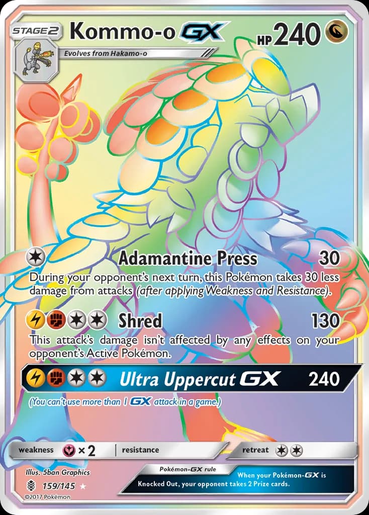 Guardians Rising Kommo-o-GX card front, 159/145