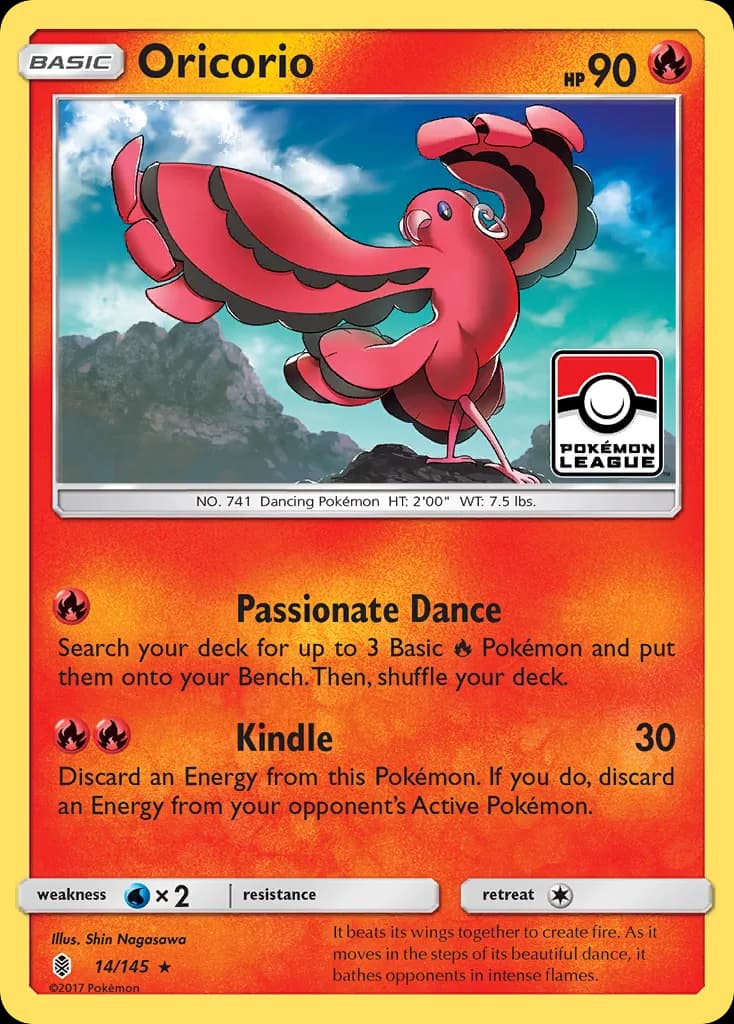 Guardians Rising Oricorio card front, 14/145