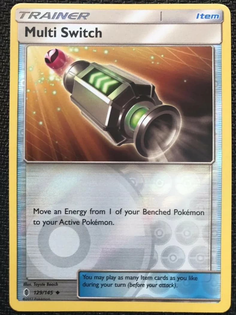 Multi Switch reverse holo card front, Guardians Rising 129/145