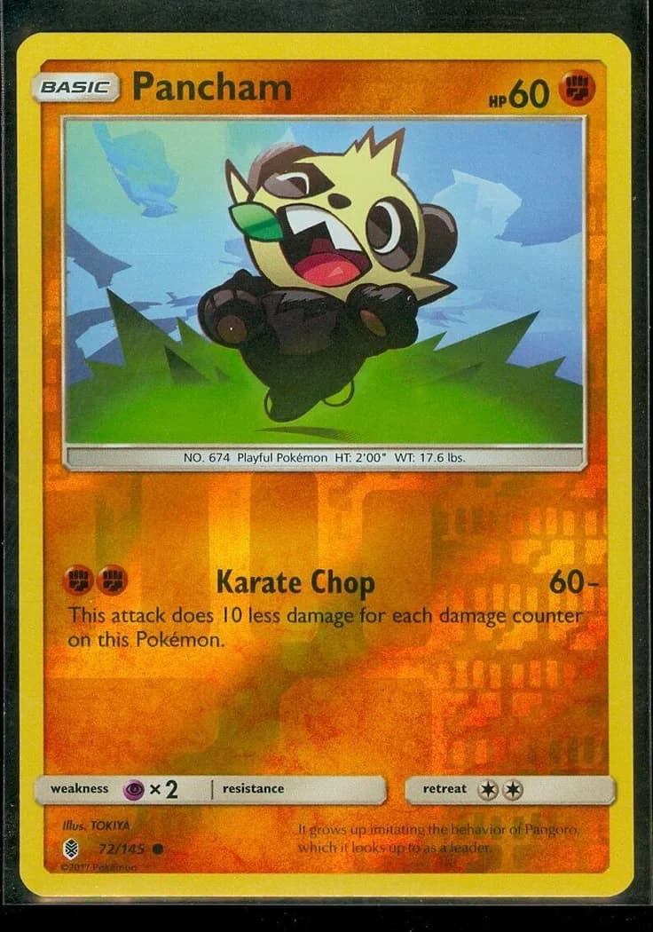 Pancham reverse holo card front, Guardians Rising 72/145