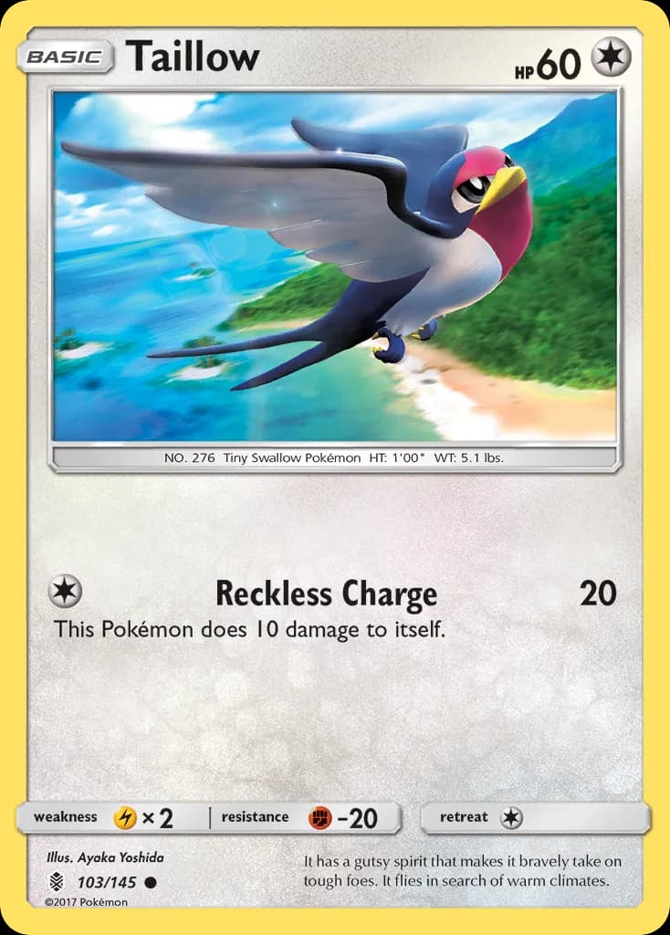 Guardians Rising Taillow card front, 103/145