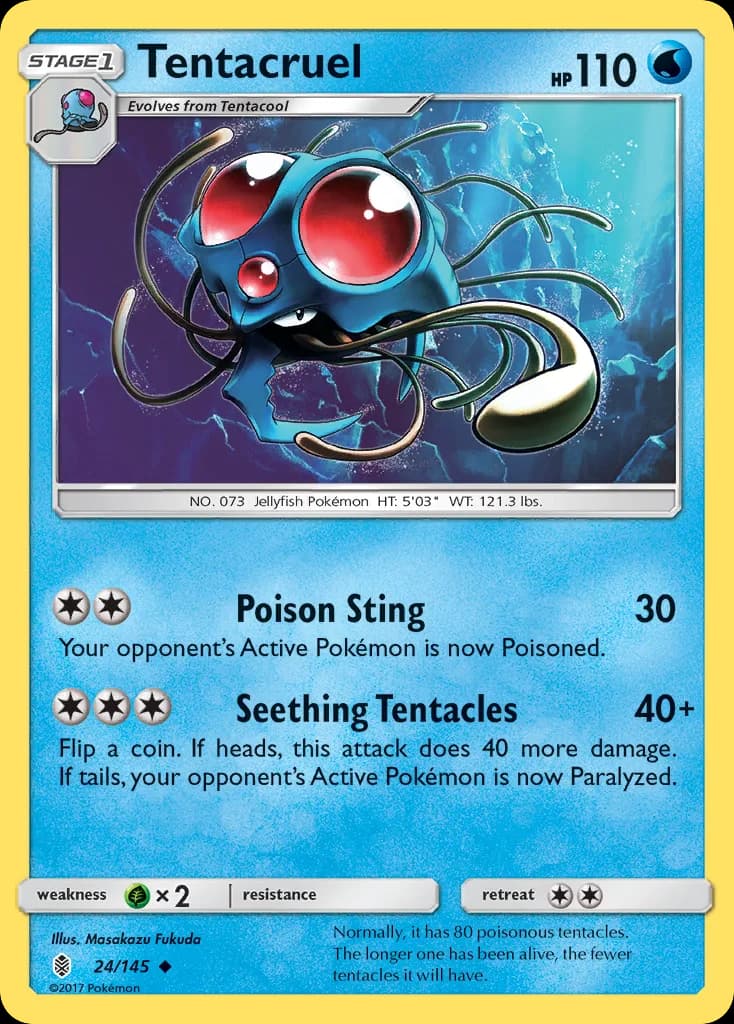 Guardians Rising Tentacruel card front, 24/145