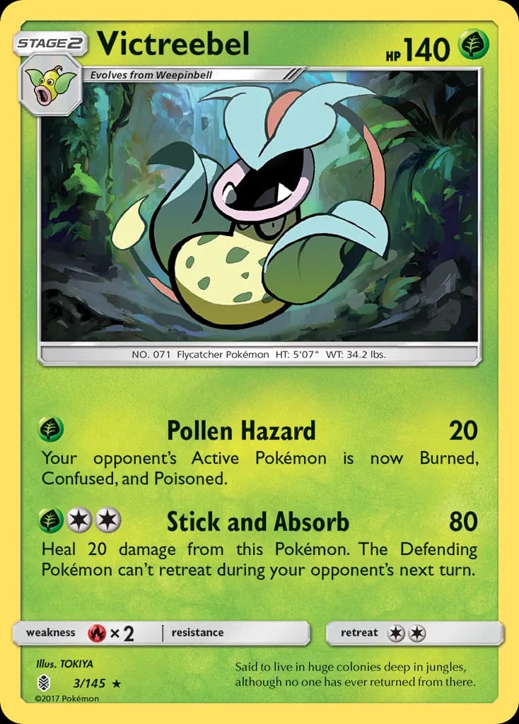 Guardians Rising Victreebel card front, 3/145