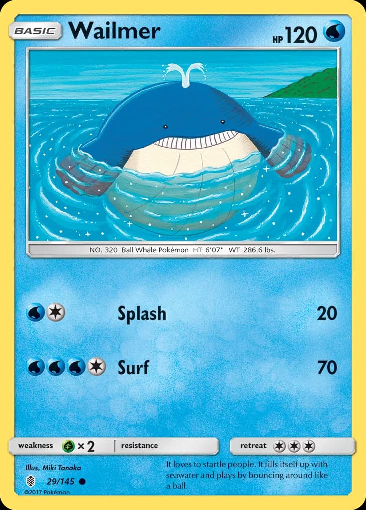 Guardians Rising Wailmer card front, 29/145