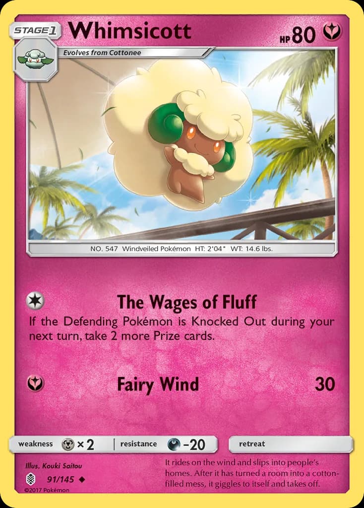Guardians Rising Whimsicott card front, 91/145
