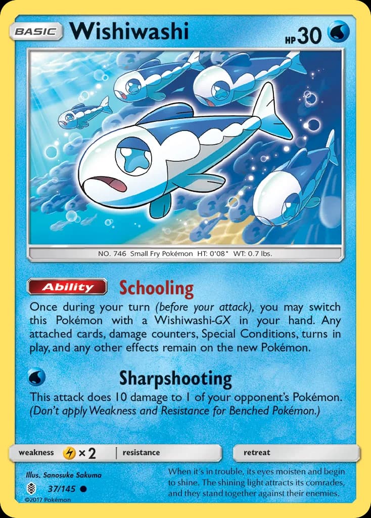 Guardians Rising Wishiwashi card front, 37/145