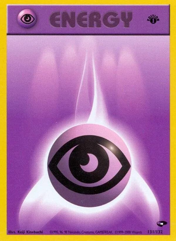 1st Edition Psychic Energy card front, Gym Challenge 131/132