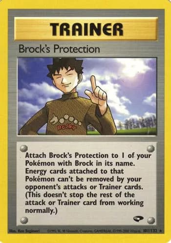 Unlimited Brock's Protection card front, Gym Challenge 101/132