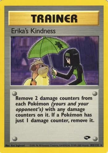 Unlimited Erika's Kindness card front, Gym Challenge 103/132