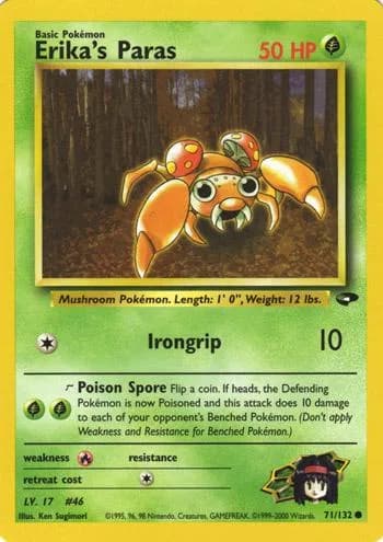 Unlimited Erika's Paras card front, Gym Challenge 71/132