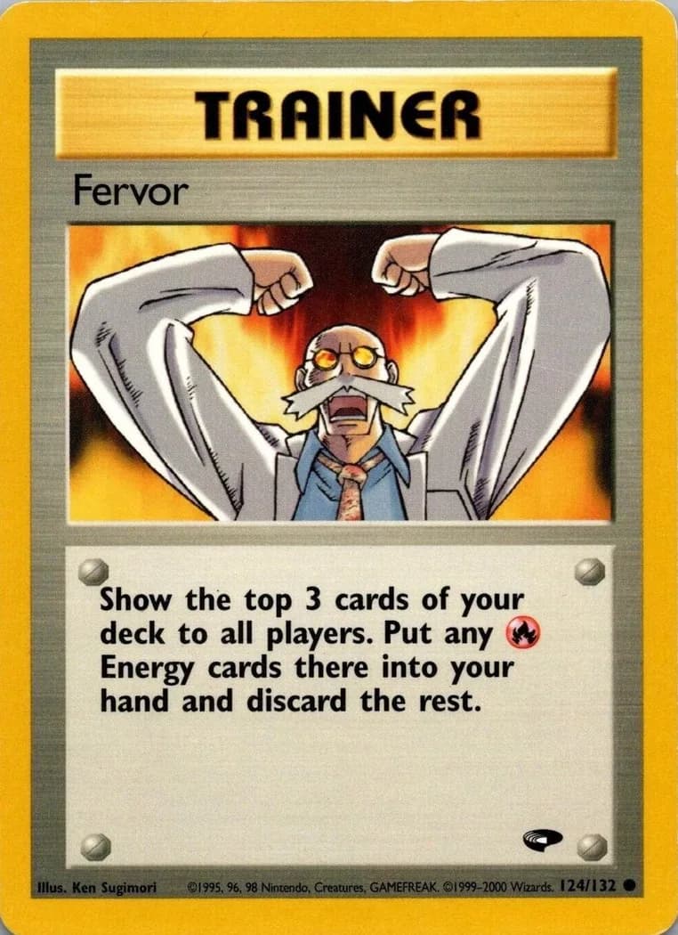 Unlimited Fervor card front, Gym Challenge 124/132