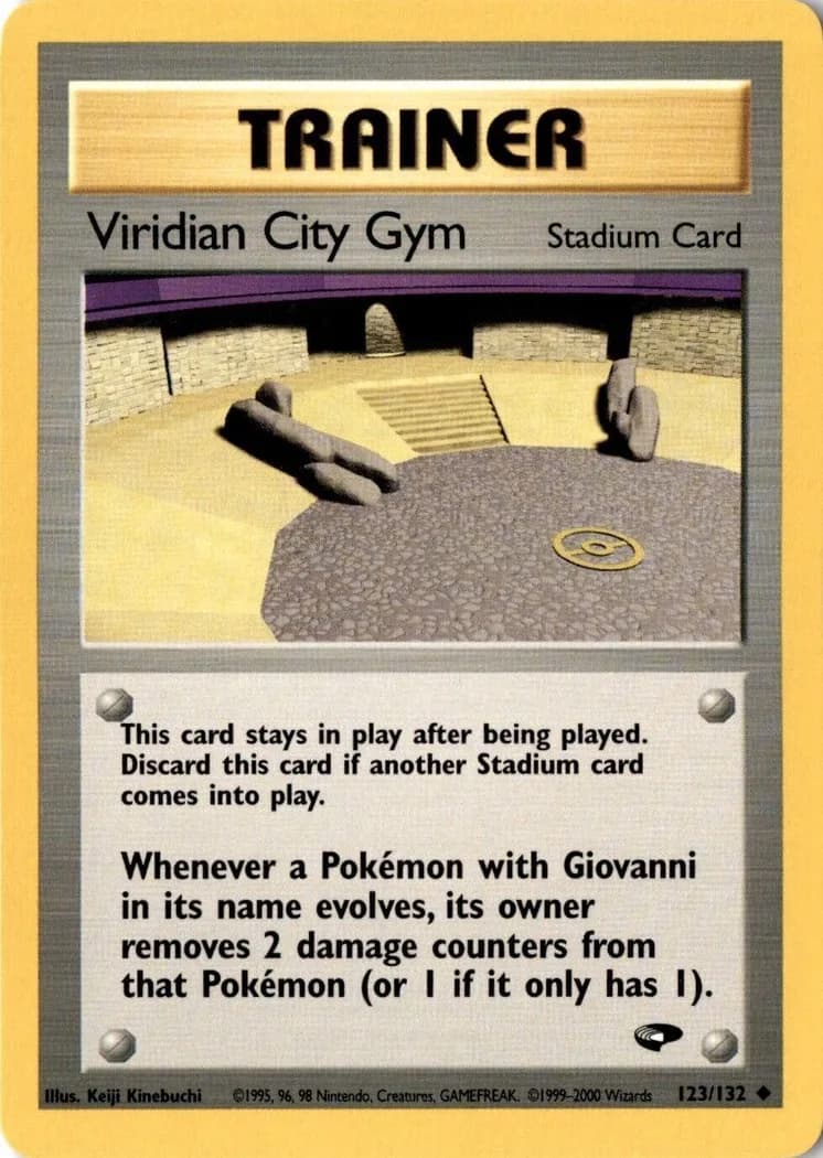 Unlimited Viridian City Gym card front, Gym Challenge 123/132