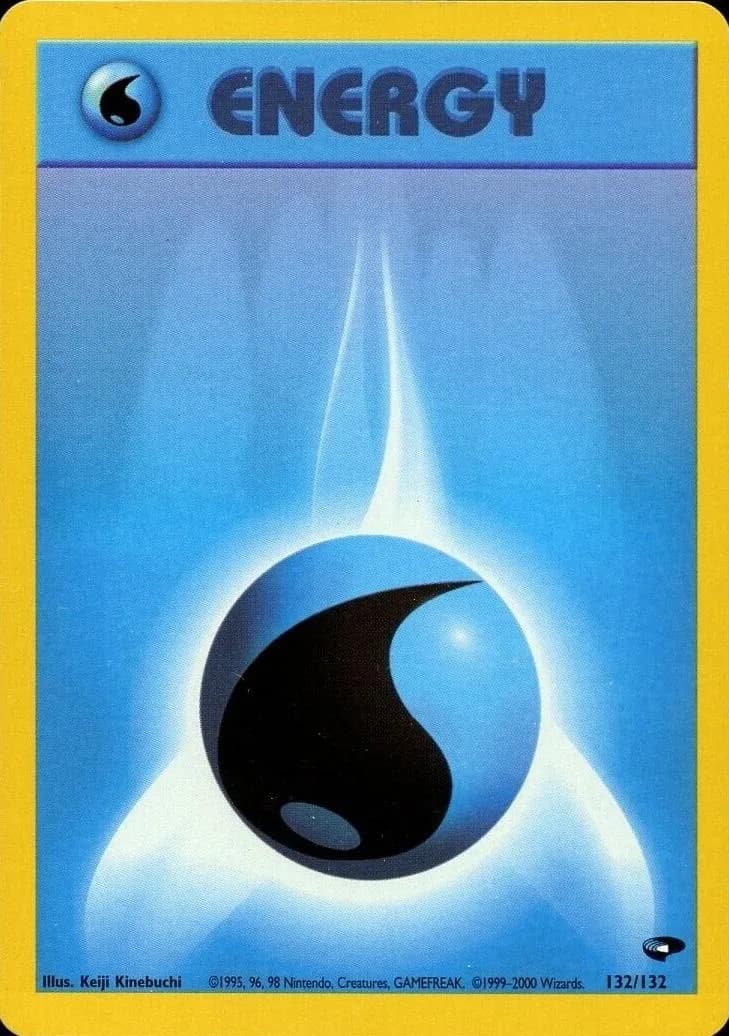 Unlimited Water Energy card front, Gym Challenge 132/132