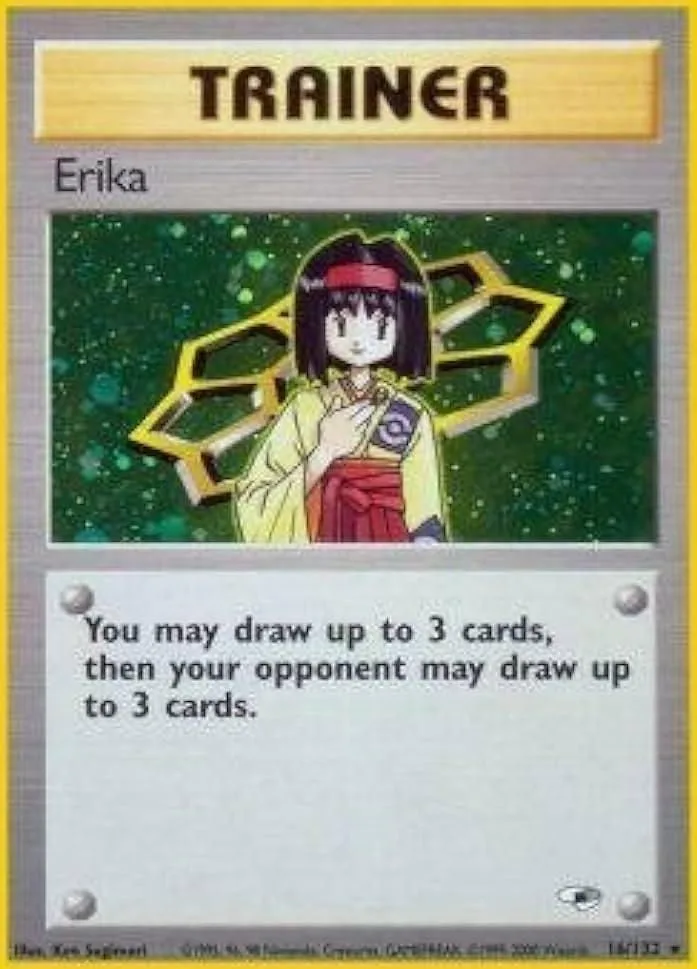Unlimited Erika card front, Gym Heroes 16/132