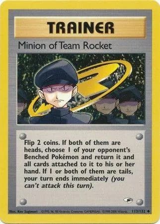 Unlimited Minion of Team Rocket card front, Gym Heroes 113/132
