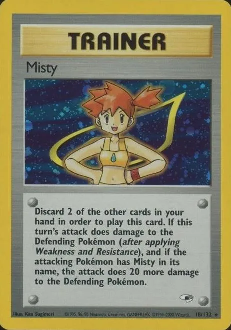 Unlimited Misty card front, Gym Heroes 18/132