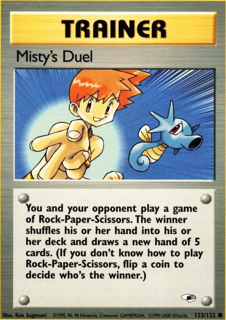 Unlimited Misty's Duel card front, Gym Heroes 123/132