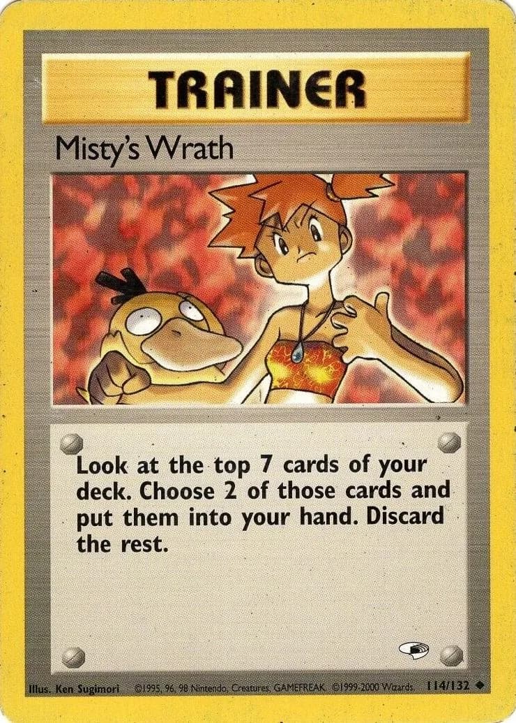 Unlimited Misty's Wrath card front, Gym Heroes 114/132