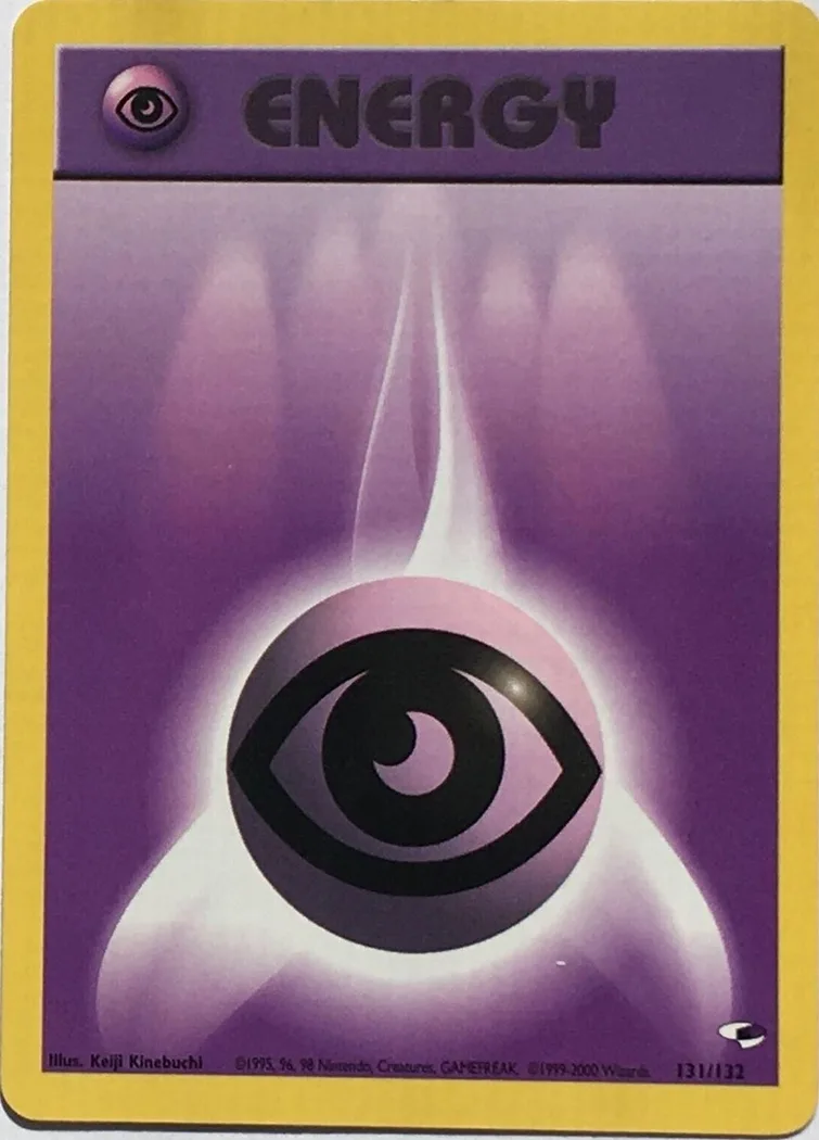 Unlimited Psychic Energy card front, Gym Heroes 131/132