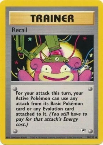 Unlimited Recall card front, Gym Heroes 116/132