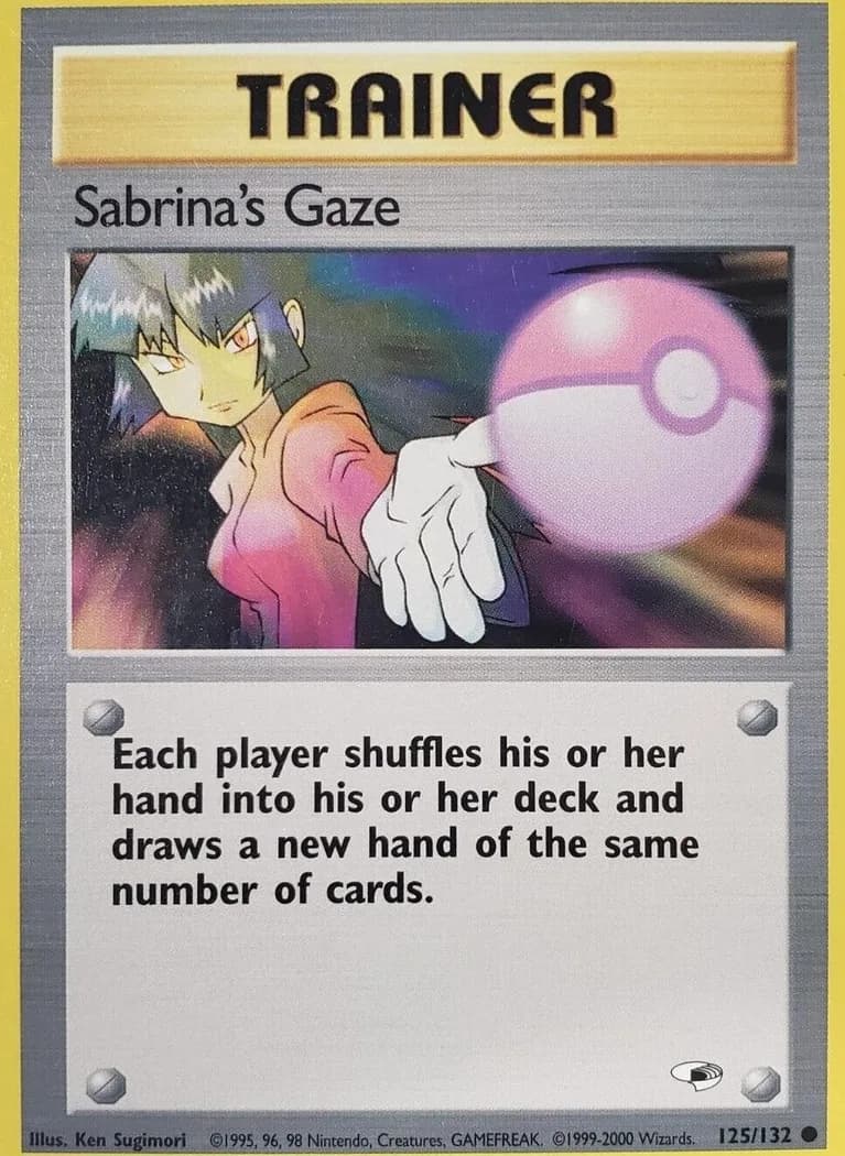 Unlimited Sabrina's Gaze card front, Gym Heroes 125/132