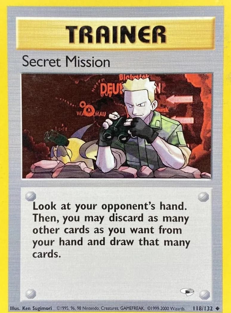 Unlimited Secret Mission card front, Gym Heroes 118/132