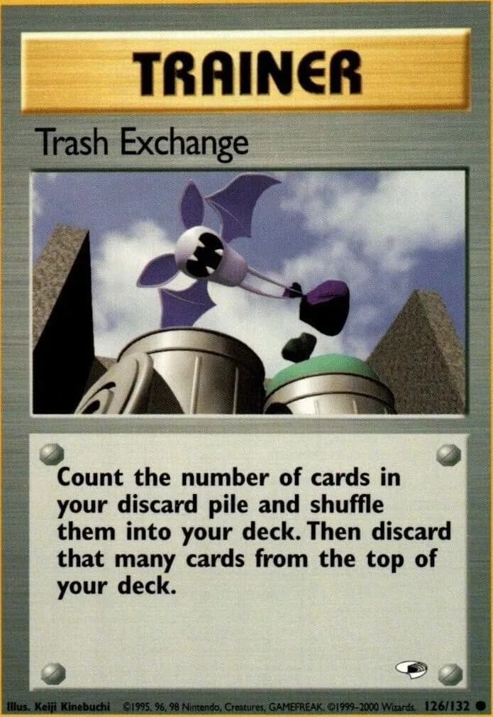 Unlimited Trash Exchange card front, Gym Heroes 126/132