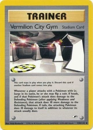 Unlimited Vermilion City Gym card front, Gym Heroes 120/132