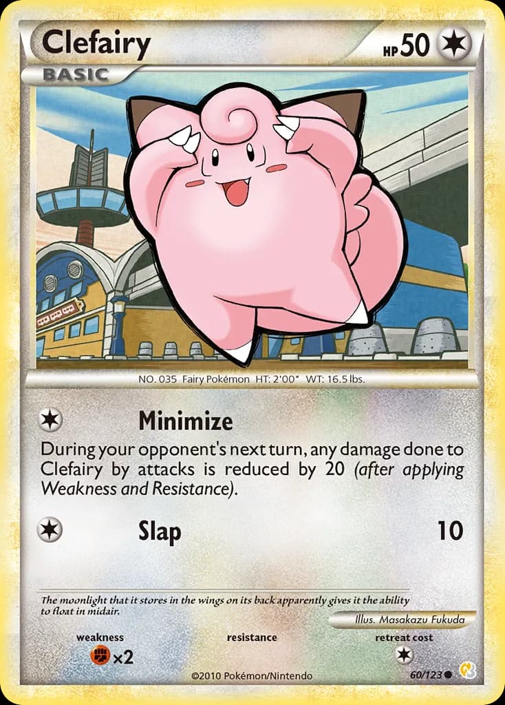 HeartGold & SoulSilver Clefairy card front, 60/123