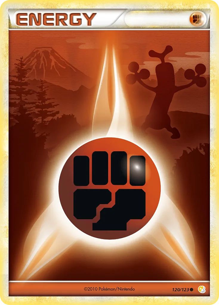 HeartGold & SoulSilver Fighting Energy card front, 120/123
