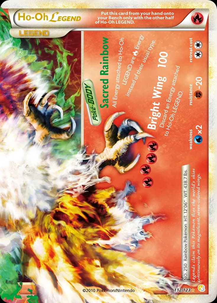 HeartGold & SoulSilver Ho-Oh LEGEND card front, 112/123