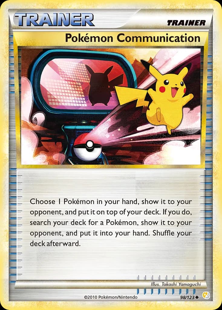 HeartGold & SoulSilver Pokémon Communication card front, 98/123