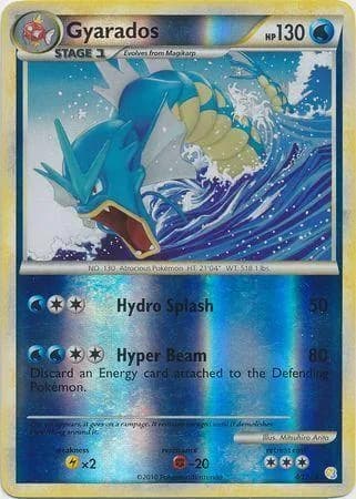 Gyarados reverse holo card front, HeartGold & SoulSilver 4/123