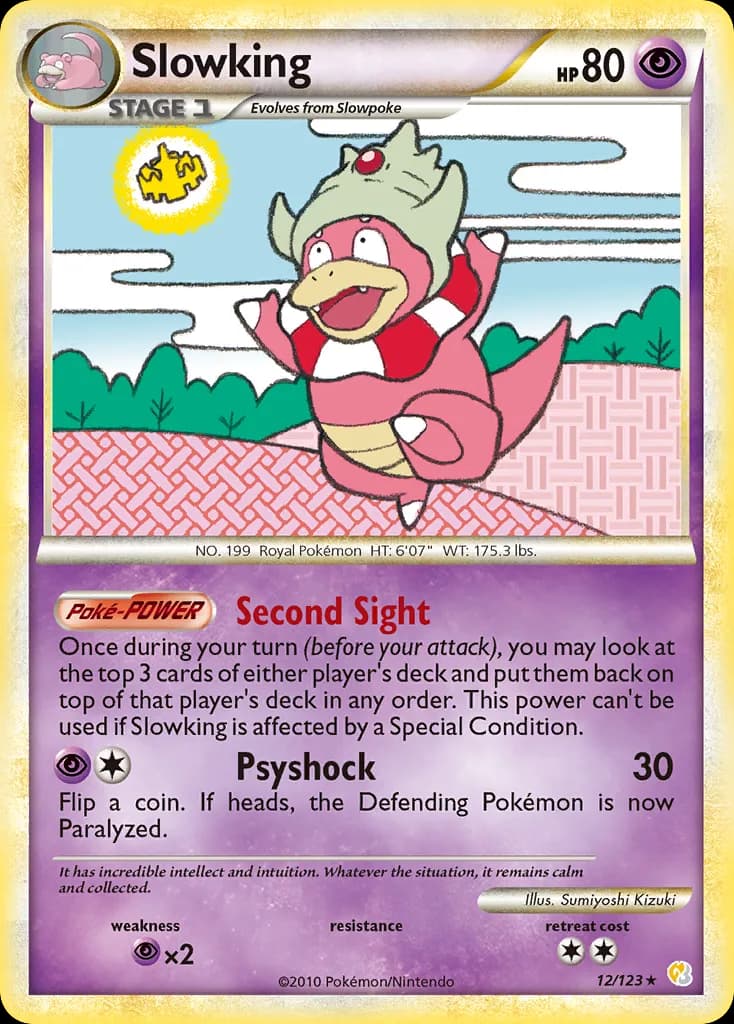 HeartGold & SoulSilver Slowking card front, 12/123