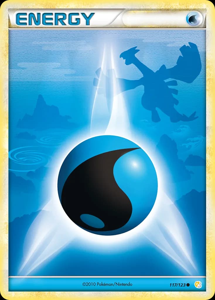 HeartGold & SoulSilver Water Energy card front, 117/123