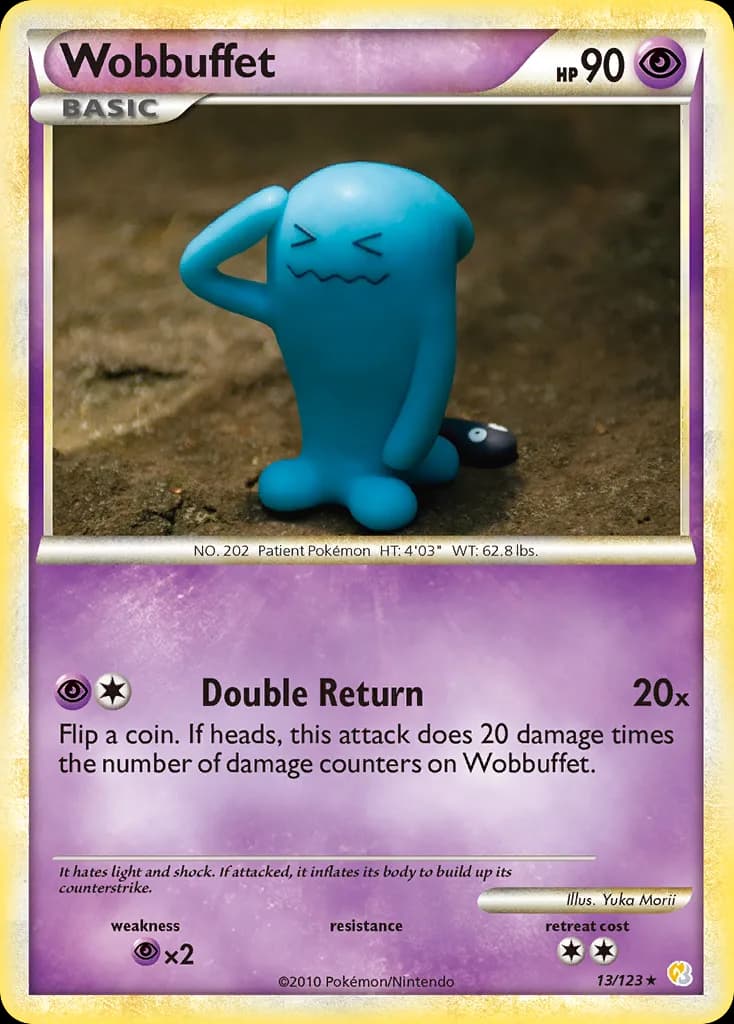 HeartGold & SoulSilver Wobbuffet card front, 13/123