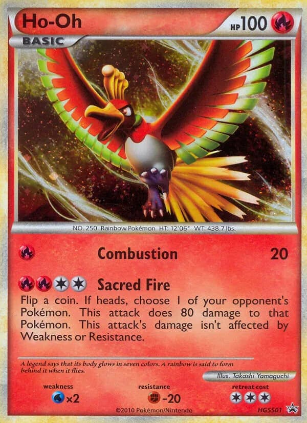 HGSS Black Star Promos Ho-Oh card front, HGSS01