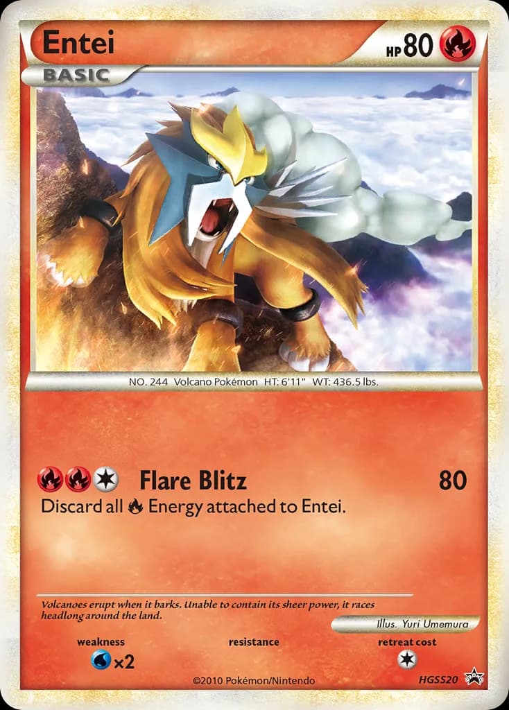 HGSS Black Star Promos Entei card front, HGSS20