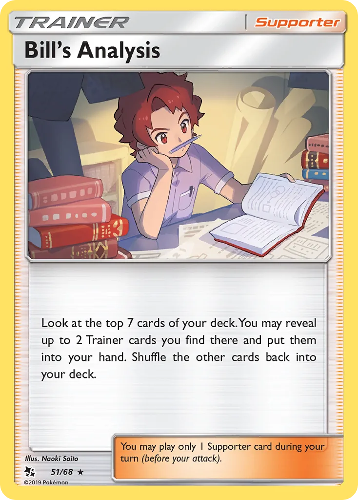 Hidden Fates Bill's Analysis card front, 51/68