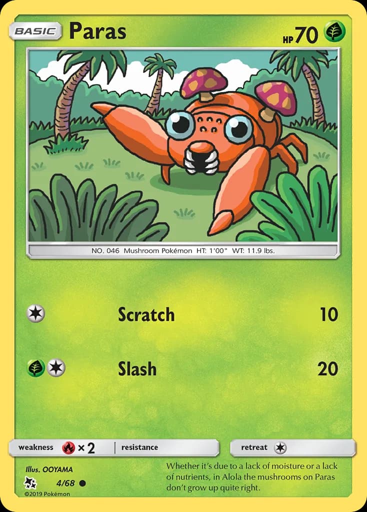 Hidden Fates Paras card front, 4/68