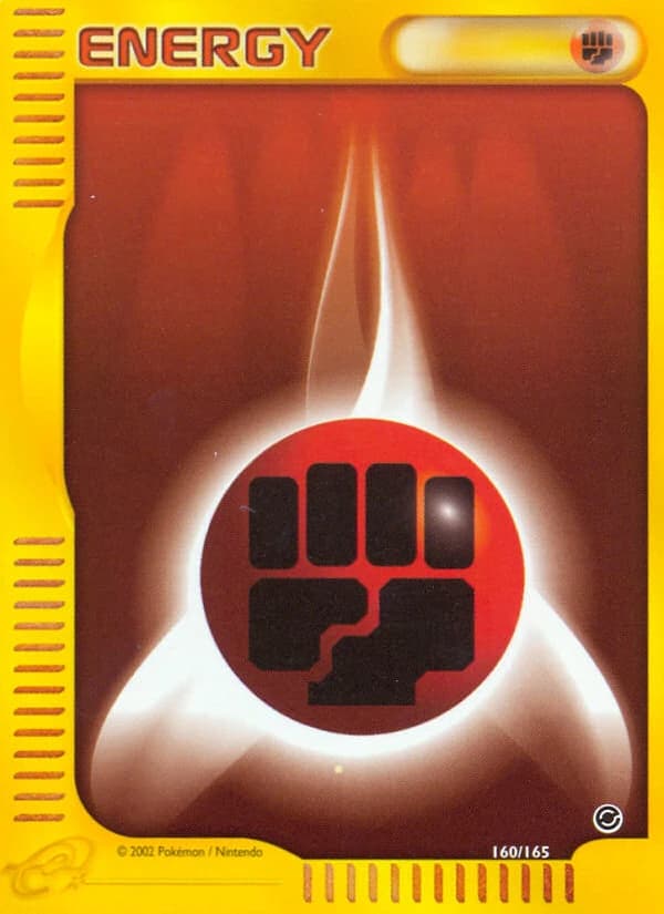 Fighting Energy, Expedition Base Set 160/165, English standard printing card front