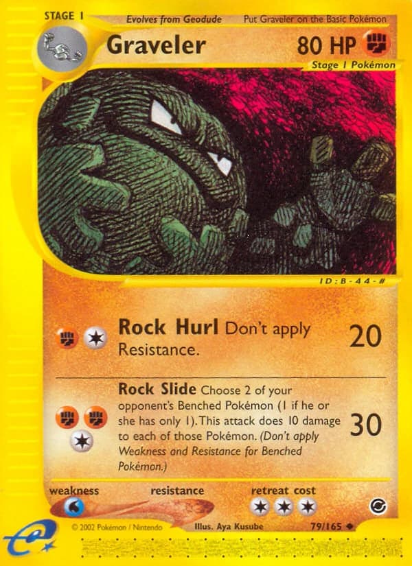 Graveler, Expedition Base Set 79/165, English standard printing card front