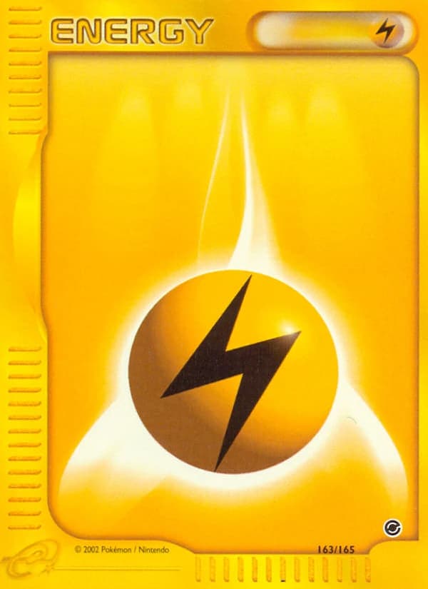 Lightning Energy, Expedition Base Set 163/165, English standard printing card front