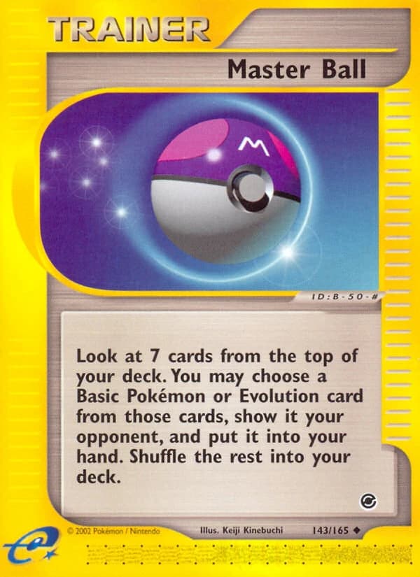 Master Ball, Expedition Base Set 143/165, English standard printing card front