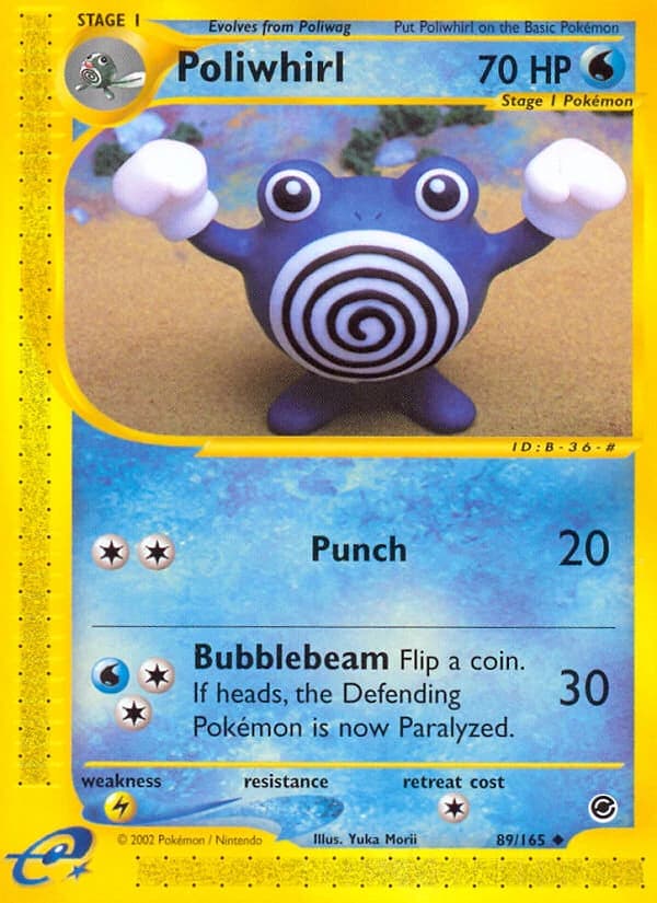 Poliwhirl, Expedition Base Set 89/165, English standard printing card front