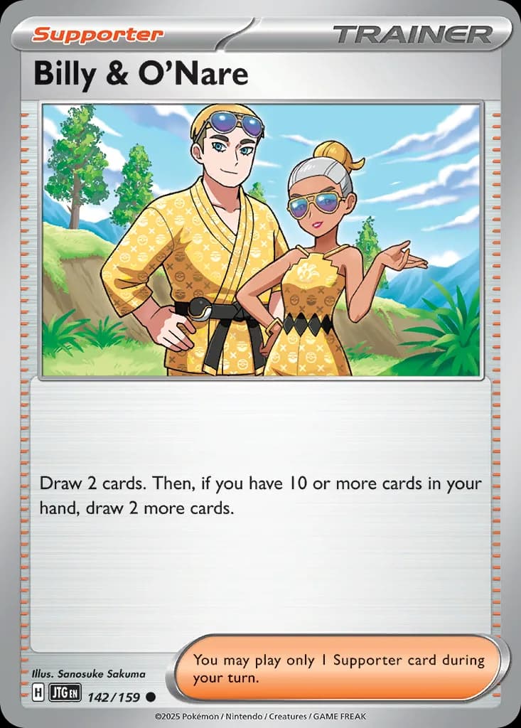 Journey Together Billy & O'Nare card front, 142/159