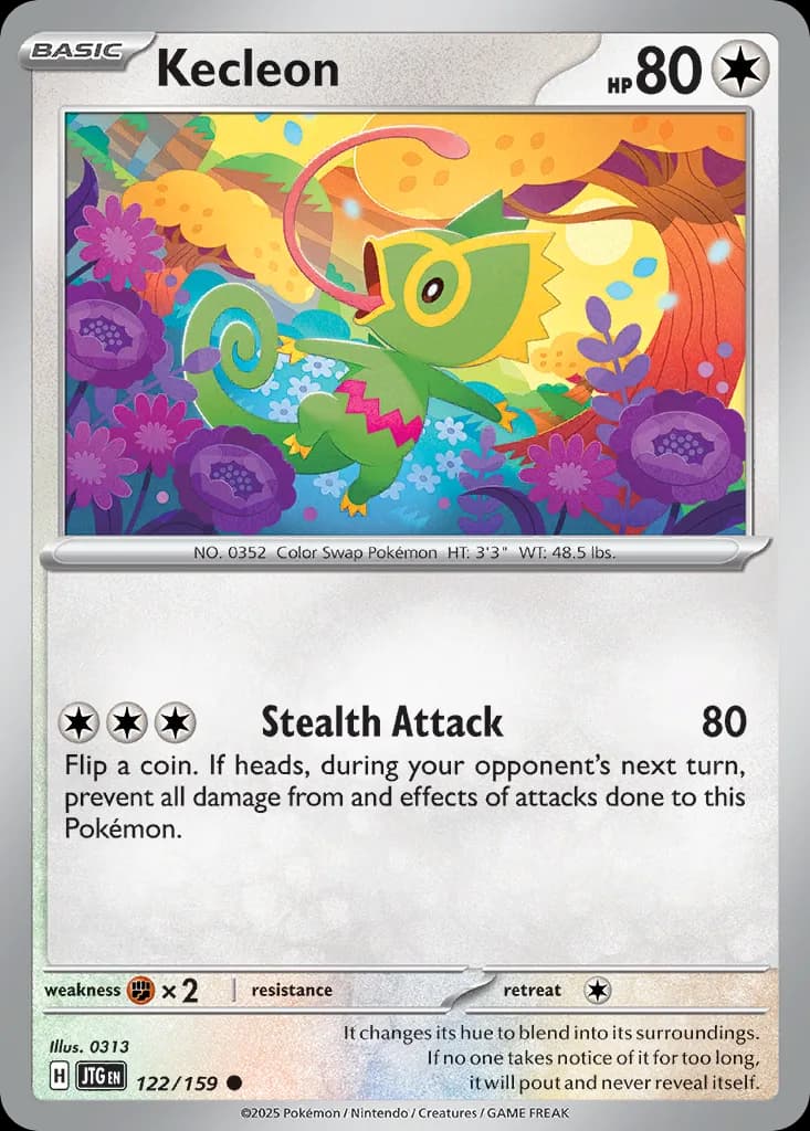 Journey Together Kecleon card front, 122/159