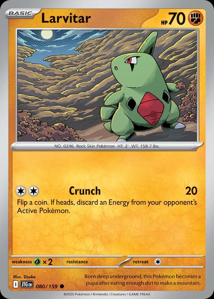 Journey Together Larvitar card front, 80/159