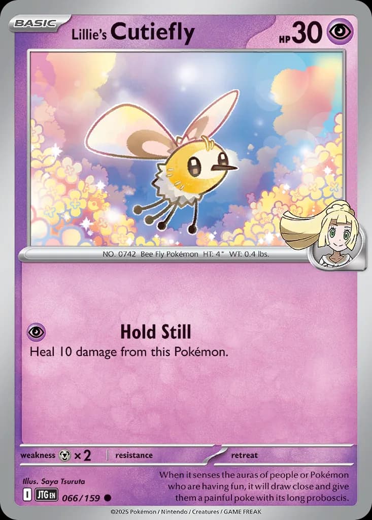 Journey Together Lillie's Cutiefly card front, 66/159