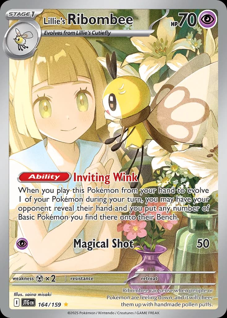 Journey Together Lillie's Ribombee card front, 164/159